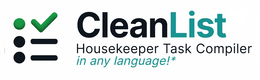 CLEAN HOUSEKEEPER TASK COMPILER IN ANY LANGUAGE! logo