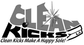 CLEAN KICKS CLEAN KICKS MAKE A HAPPY SOLE! L.I. logo