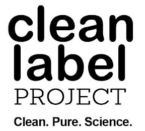 CLEAN LABEL PROJECT CLEAN. PURE. SCIENCE. logo