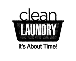 CLEAN LAUNDRY IT'S ABOUT TIME! logo