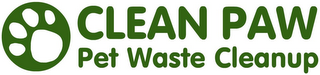 CLEAN PAW PET WASTE CLEANUP logo