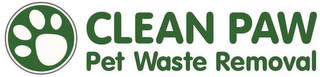 CLEAN PAW PET WASTE REMOVAL logo