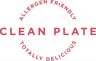 CLEAN PLATE ALLERGEN FRIENDLY TOTALLY DELICIOUS logo