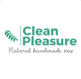 CLEAN PLEASURE NATURAL HANDMADE SOAP logo