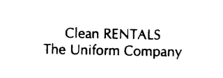 CLEAN RENTALS THE UNIFORM COMPANY logo