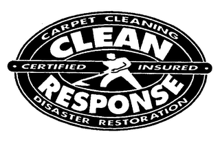 CLEAN RESPONSE CARPET CLEANING DISTASTER RESTORATION CERTIFIED INSURED logo
