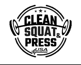 CLEAN SQUAT & PRESS USA WEIGHTLIFTING logo