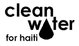 CLEAN WATER FOR HAITI logo