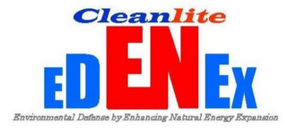 CLEANLITE EDENEX ENVIRONMENTAL DEFENSE BY ENHANCING NATURAL ENERGY EXPANSION logo