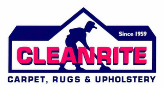 CLEANRITE SINCE 1959 CARPET, RUGS & UPHOLSTERY logo