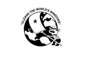 "CLEANS THE WORLD'S WINDOWS" logo