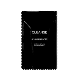 CLEANSE BY LAUREN NAPIER CONTAINS 15 FACIAL CLEANSING WIPES logo