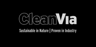 CLEANVIA SUSTAINABLE IN NATURE PROVEN IN INDUSTRY logo