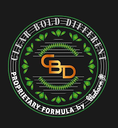 CLEAR BOLD DIFFERENT CBD PROPRIETARY FORMULA BY YEZBARN logo