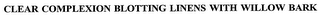 CLEAR COMPLEXION BLOTTING LINENS WITH WILLOW BARK logo