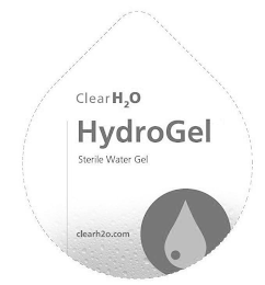 CLEAR H2O HYDROGEL STERILE WATER GEL CLEARH2O.COM logo