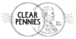 CLEAR PENNIES EST. 2018 logo