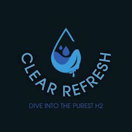 CLEAR REFRESH, DIVE INTO THE PUREST H2 logo