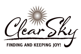 CLEAR SKY FINDING AND KEEPING JOY! logo