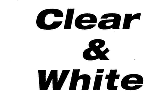 CLEAR & WHITE logo