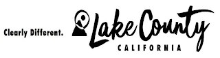 CLEARLY DIFFERENT. LAKE COUNTY CALIFORNIA logo