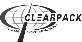 CLEARPACK THE CLEAR CHOICE FOR PACKAGING logo
