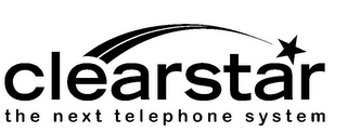 CLEARSTAR THE NEXT TELEPHONE SYSTEM logo