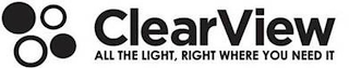 CLEARVIEW ALL THE LIGHT, RIGHT WHERE YOU NEED IT logo