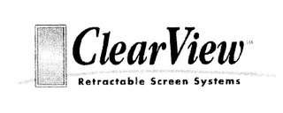 CLEARVIEW RETRACTABLE SCREEN SYSTEMS logo