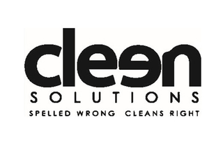 CLEEN SOLUTIONS SPELLED WRONG CLEANS RIGHT logo