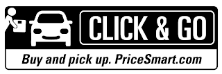 CLICK & GO BUY AND PICK UP. PRICESMART.COM logo