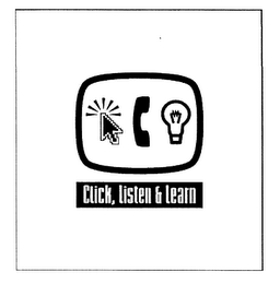 CLICK, LISTEN & LEARN logo