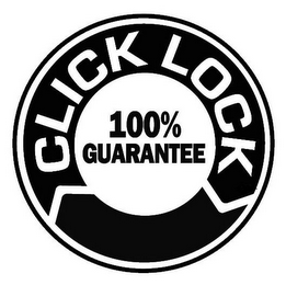 CLICK LOCK 100% GUARANTEE logo
