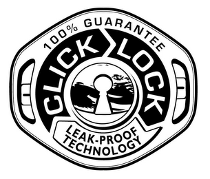 CLICK LOCK LEAK-PROOF TECHNOLOGY 100% GUARANTEE logo