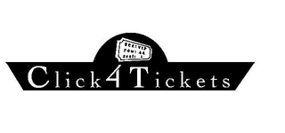 CLICK4TICKETS.COM SEC: VIP ROW: AA SEAT: 1 logo