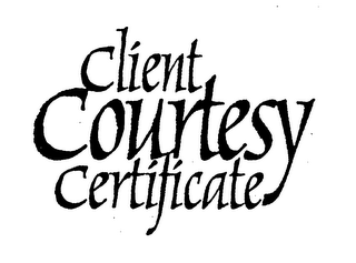 CLIENT COURTESY CERTICATE logo
