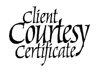 CLIENT COURTESY CERTIFICATE logo