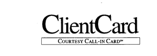 CLIENTCARD COURTESY CALL-IN CARD logo