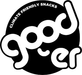 CLIMATE FRIENDLY SNACKS GOODER logo