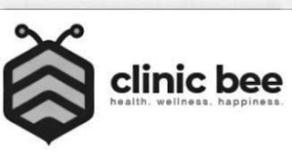 CLINIC BEE HEALTH. WELLNESS. HAPPINESS. logo