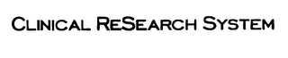 CLINICAL RESEARCH SYSTEM logo