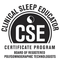 CLINICAL SLEEP EDUCATOR CSE CERTIFICATE PROGRAM BOARD OF REGISTERED POLYSOMNOGRAPHIC TECHNOLOGISTS logo