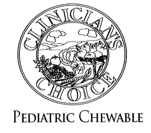 CLINICIAN'S CHOICE PEDIATRIC CHEWABLE AND DESIGN logo