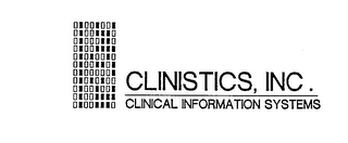 CLINISTICS, INC. CLINICAL INFORMATION SYSTEMS logo