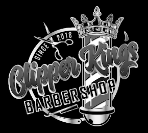 CLIPPER KING'S BARBERSHOP SINCE 2018 logo