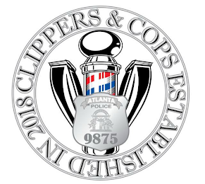 CLIPPERS & COPS ESTABLISHED IN 2018 ATLANTA POLICE 9875 logo