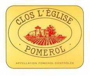 CLOS L' ÉGLISE · POMEROL · APPELLATION POMEROL CONTROLEE logo