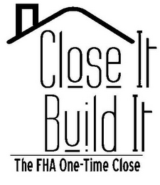 CLOSE IT BUILD IT THE FHA ONE-TIME CLOSE logo