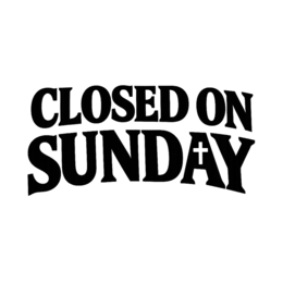 CLOSED ON SUNDAY logo