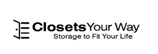CLOSETS YOUR WAY STORAGE TO FIT YOUR LIFE logo